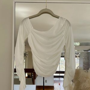 12th Tribe Mesh Asymmetrical Top